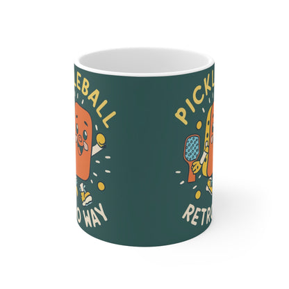 Retro Pickleball - Sport Gift - Ceramic Mug 11oz