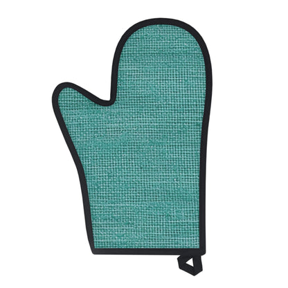 Quality Mint Turquoise Denim Fabric Deisgn, Stylish Material - Oven Glove