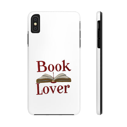 Open Book Embroidery Art: Book Lover Text for Avid Readers - Tough Phone Cases