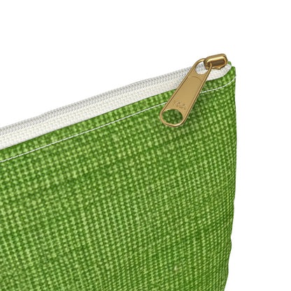 Estilo vaquero verde oliva: tela texturizada y sin costuras - Bolsa para accesorios 