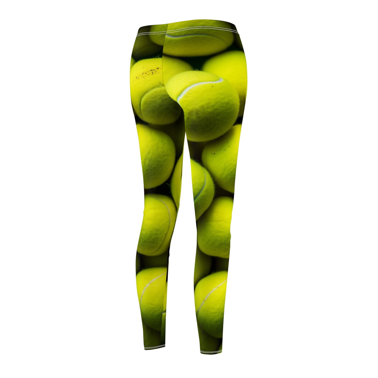 Tennis Ball Sport: Athlete Court Action, Rally & Serve - Women's Cut & Sew Casual Leggings (AOP)