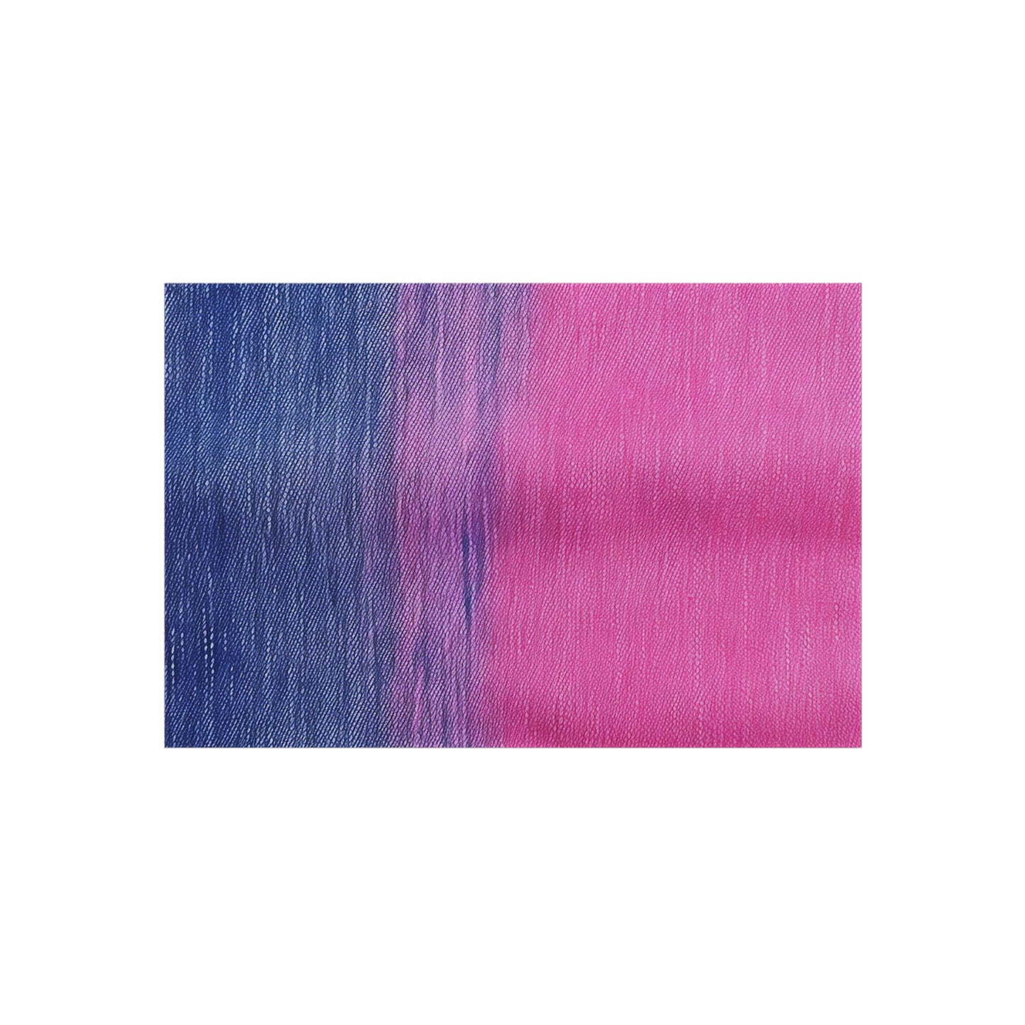 Dual Delight: Half-and-Half Pink & Blue Denim Daydream - Outdoor Rug