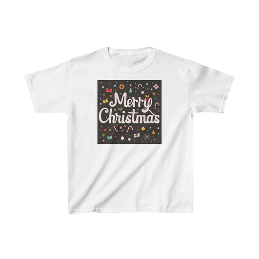 Merry Christmas Retro - Kids Heavy Cotton™ Tee