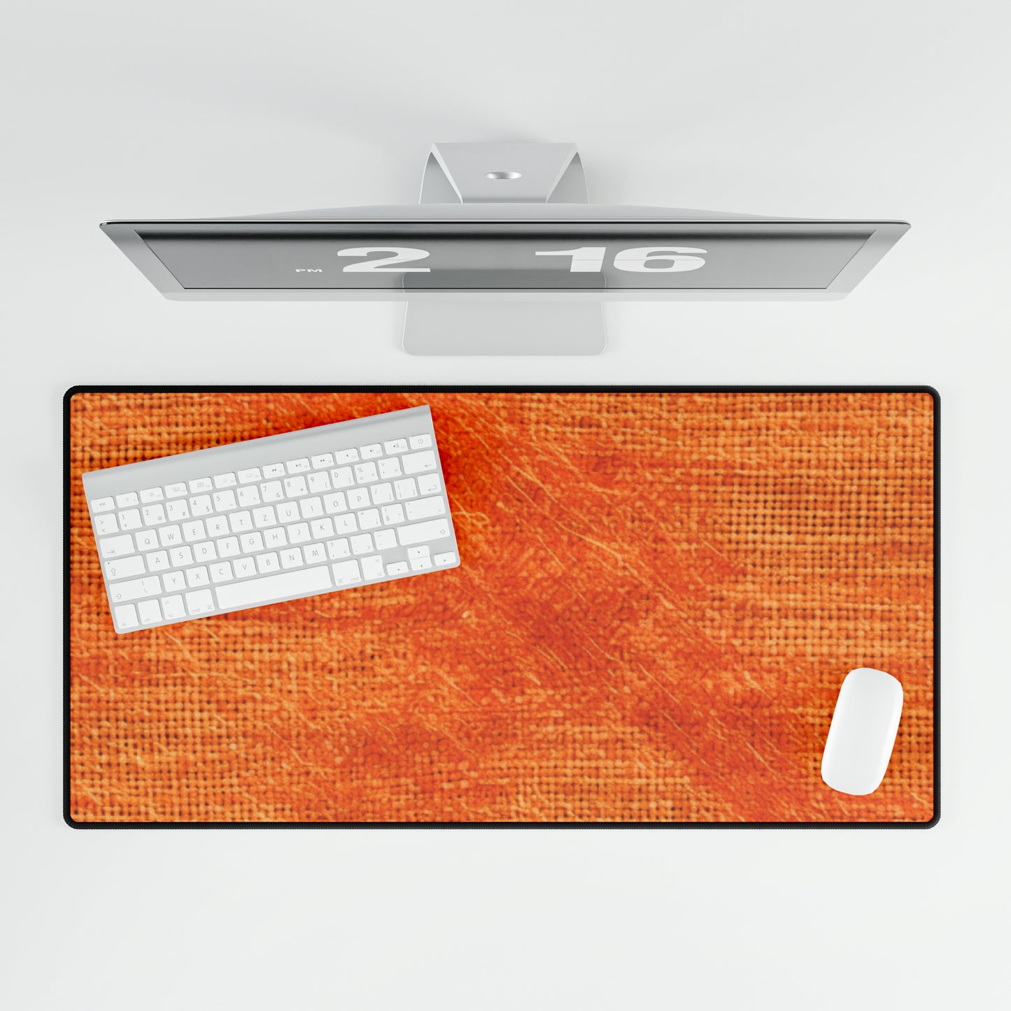 Burnt Orange/Rust: Denim-Inspired Autumn Fall Color Fabric - Desk Mats