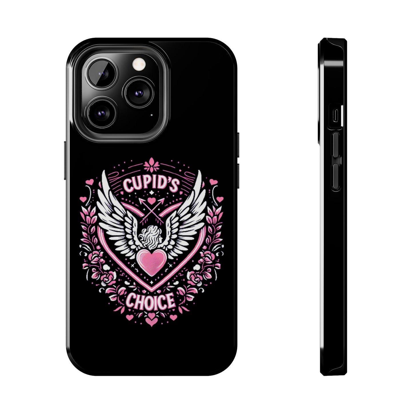 Cupidos Choice Crest con corazón y alas - Amor y romance con temática de San Valentín - Fundas resistentes para teléfonos