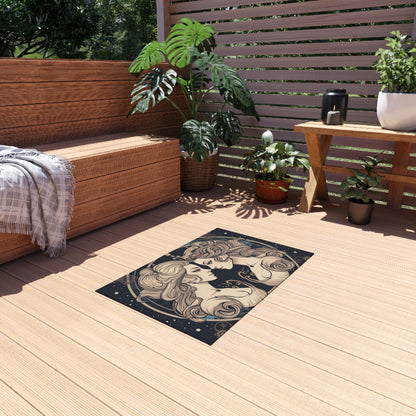 Duality of Gemini - Expressive Twins Zodiac Astrology - Outdoor Rug