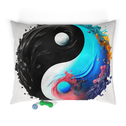 Yin Yang Symbol, Colorful Paint Style - Artistic Decor - Pet Bed