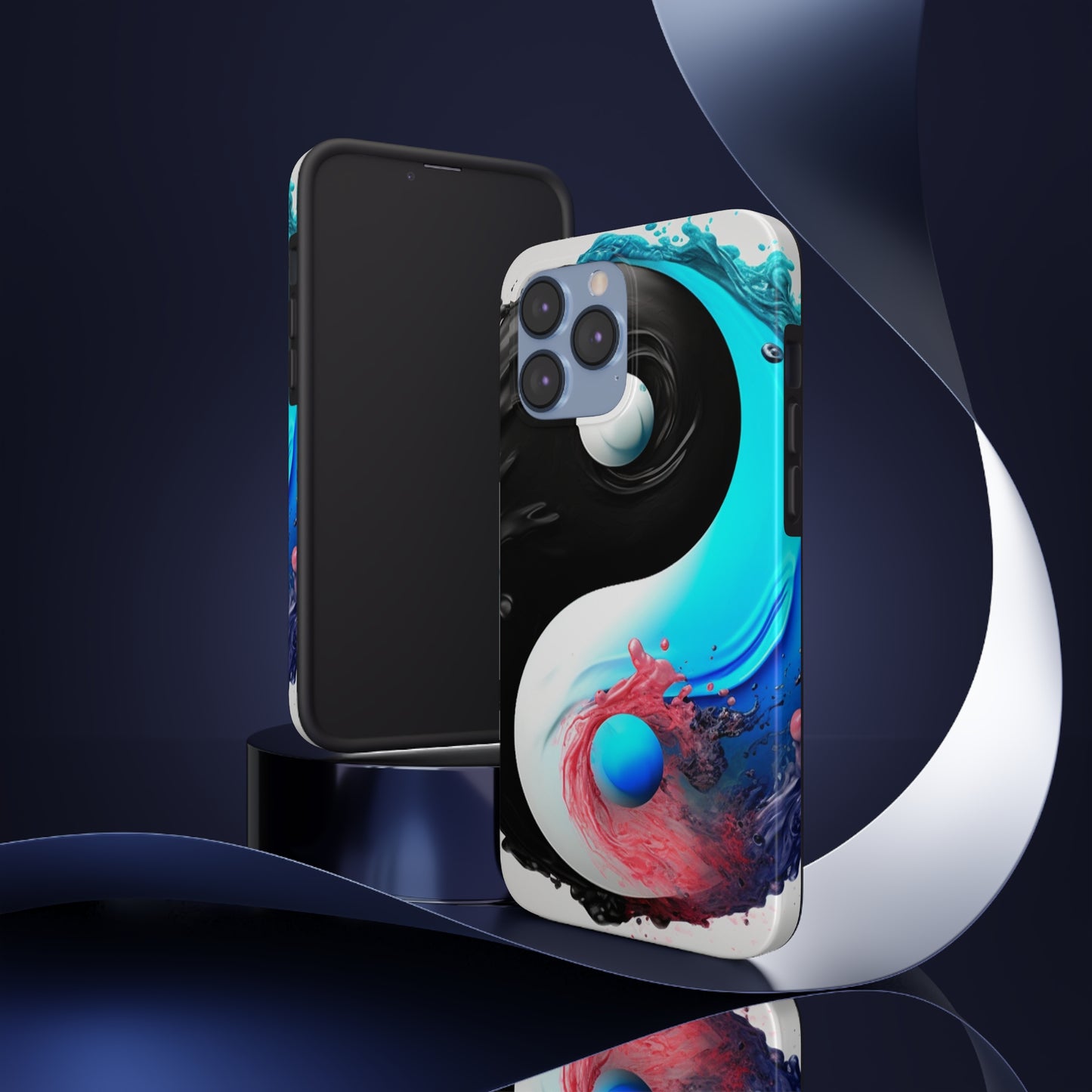 Yin Yang Symbol, Colorful Paint Style - Artistic Decor - Tough Phone Cases