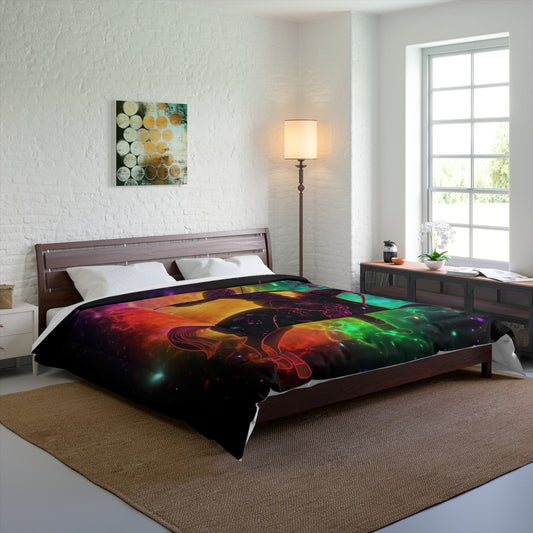 Colorful Sagittarius Zodiac Sign - Star Universe Theme - Comforter