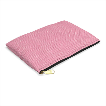 Pastel Rose Pink: Denim-Inspired, Refreshing Fabric Design - Accessory Pouch