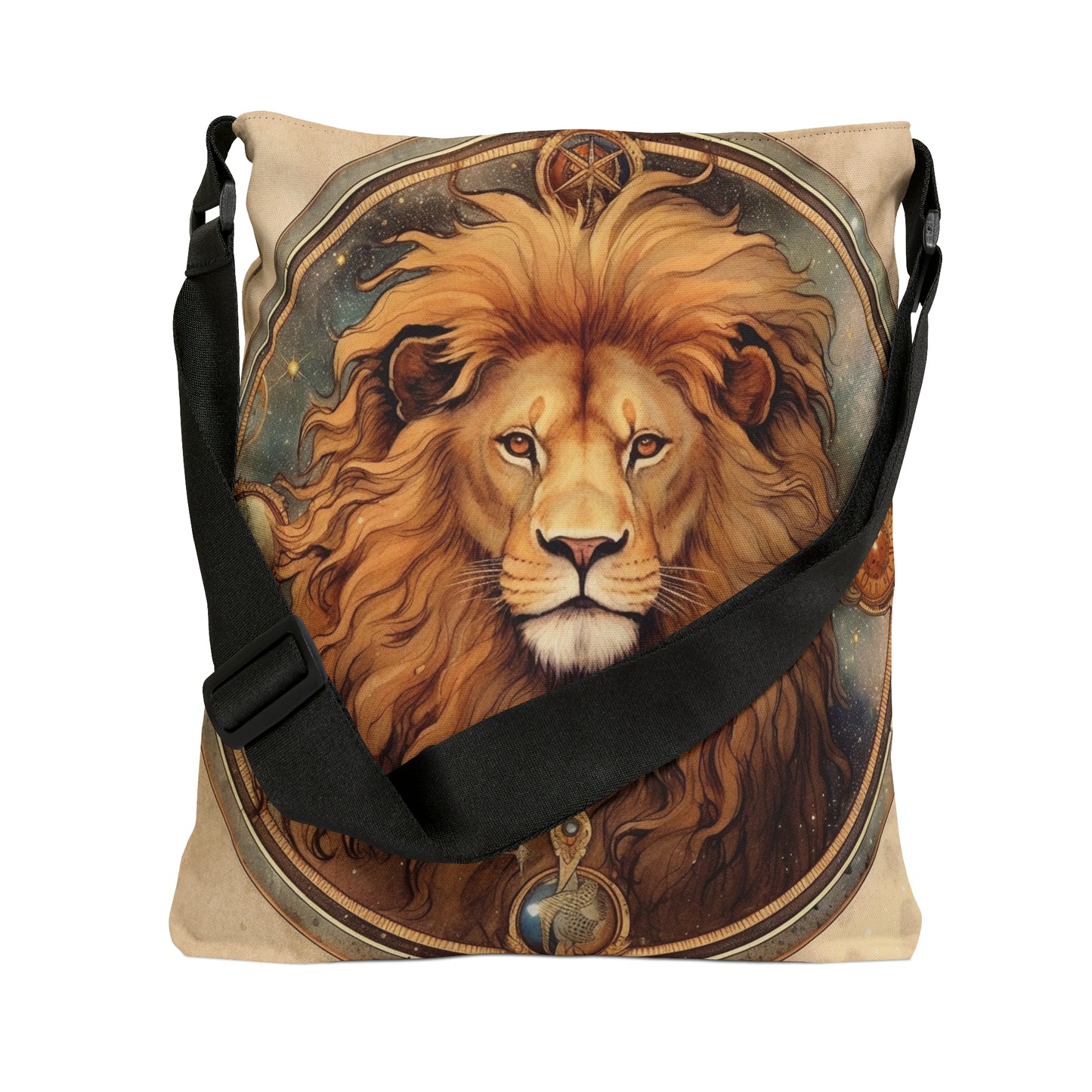 Astrological Leo Sign Vibrant Celestial Cosmic Zodiac - Adjustable Tote Bag (AOP)