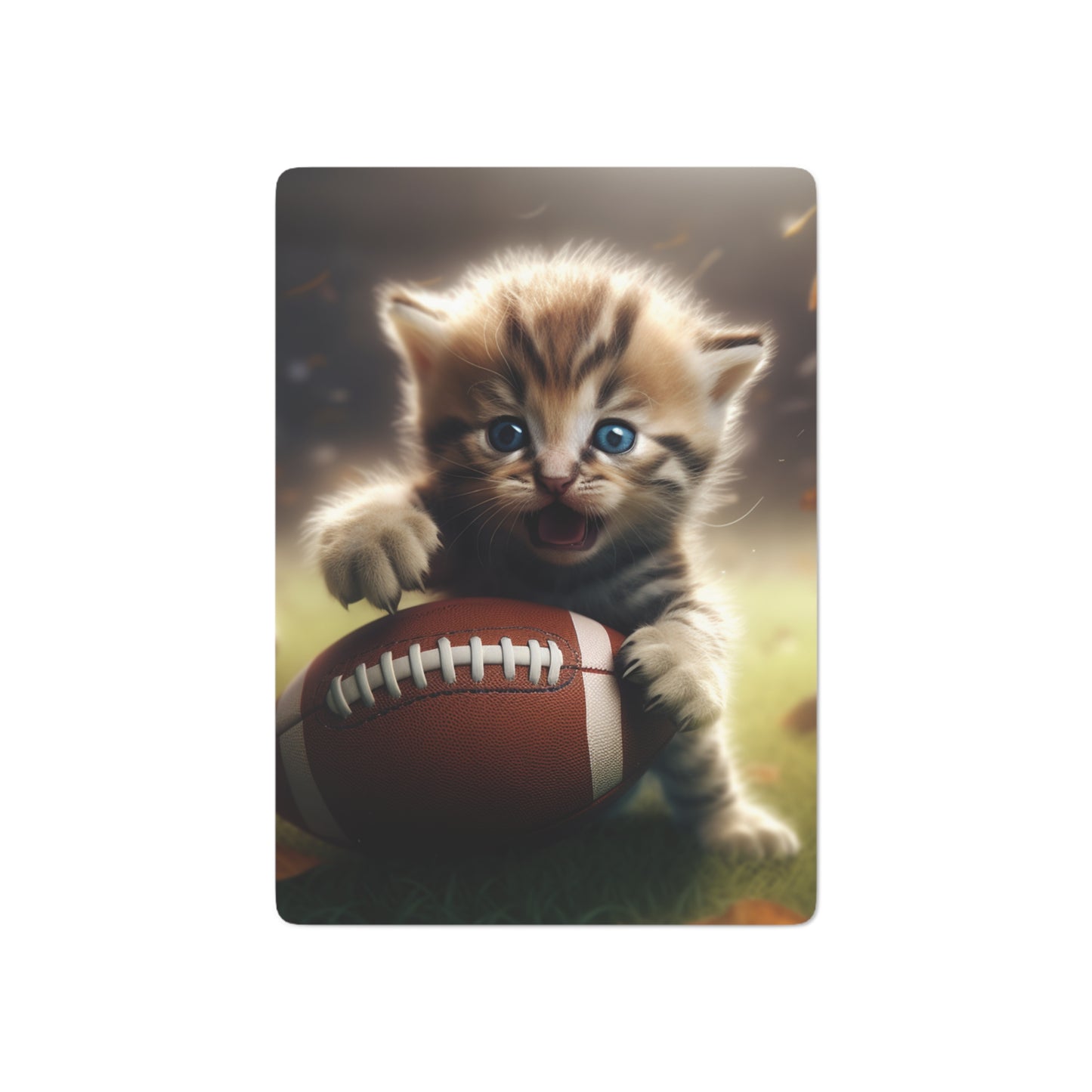 Football Kitten Touchdown: Tabby's Winning Play Sport Game - Poker Cards