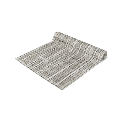 Silver Grey: Denim-Inspired, Contemporary Fabric Design - Table Runner (Cotton, Poly)