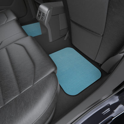 Bright Aqua Teal: Denim-Inspired Refreshing Blue Summer Fabric - Car Mats (Set of 4)