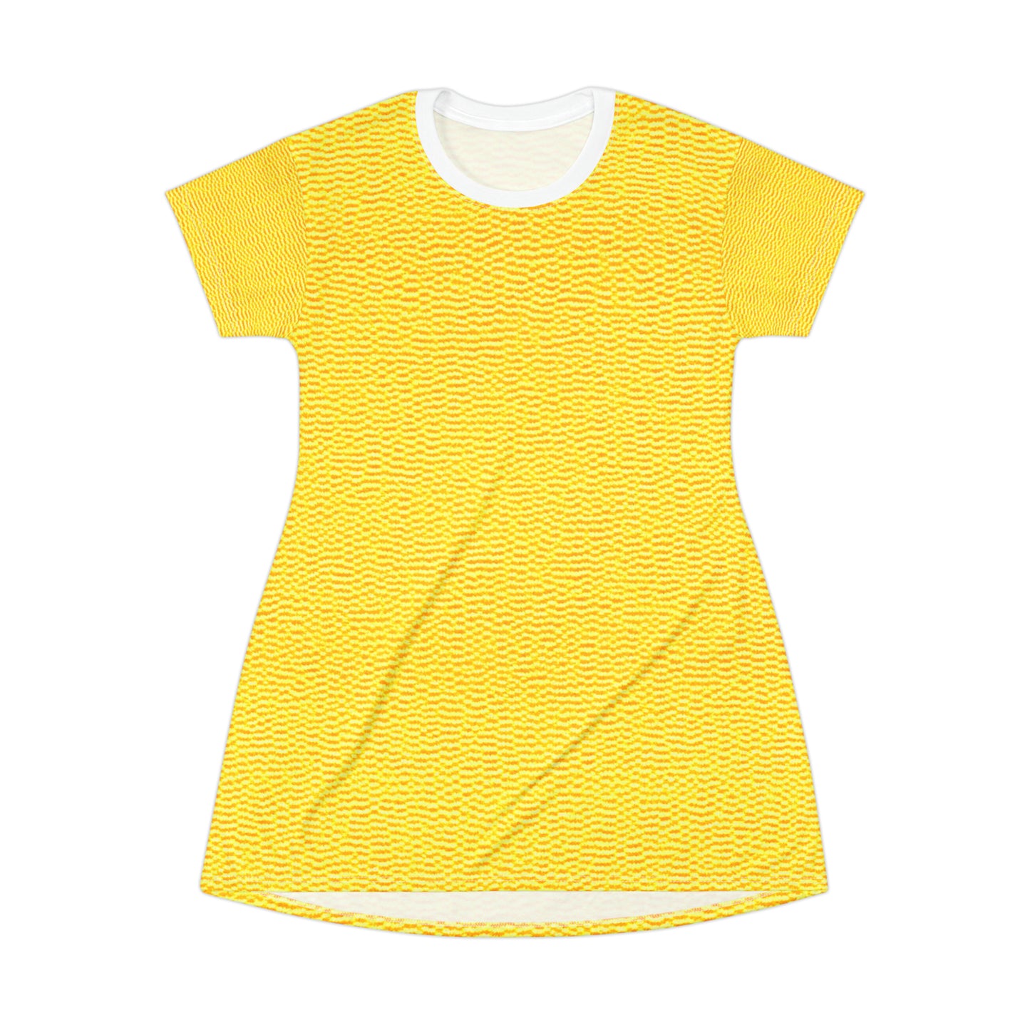 Sunshine Yellow Lemon: tela alegre e inspirada en la mezclilla - Vestido tipo camiseta (AOP) 