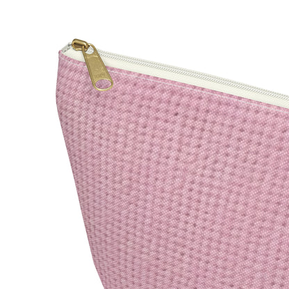 Blushing Garment Dye Pink: Denim-Inspired, Soft-Toned Fabric - Accessory Pouch w T-bottom