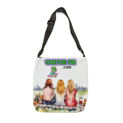 Visitor751 Advertisement Alien UFO Galactic Space - Adjustable Tote Bag (AOP)