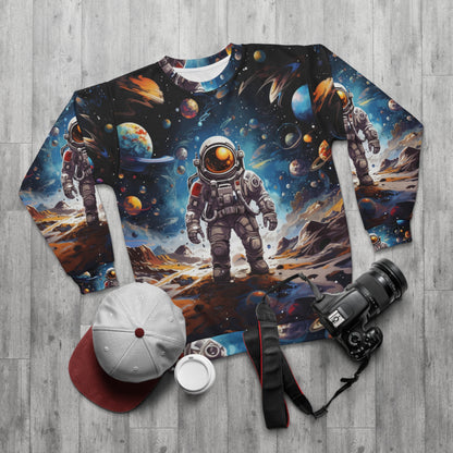 Viaje Galáctico: Viaje de Astronauta en Exploración Cósmica de Estrellas Celestiales - Sudadera Unisex (AOP)