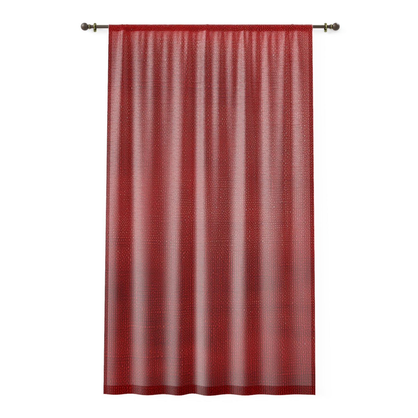 Juicy Red Berry Blast: Denim Fabric Inspired Design - Window Curtain