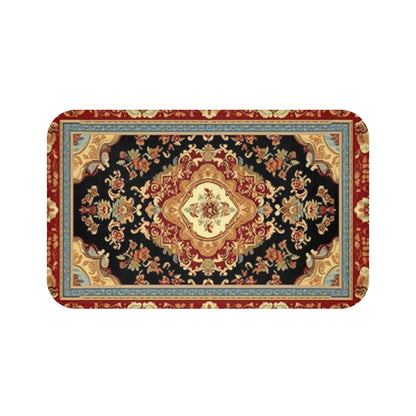 Elegante alfombra de baño de inspiración oriental: alfombra de baño lujosa y absorbente con respaldo antideslizante