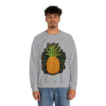 Pineapple Chenille Patch Design - Unisex Heavy Blend™ Crewneck Sweatshirt