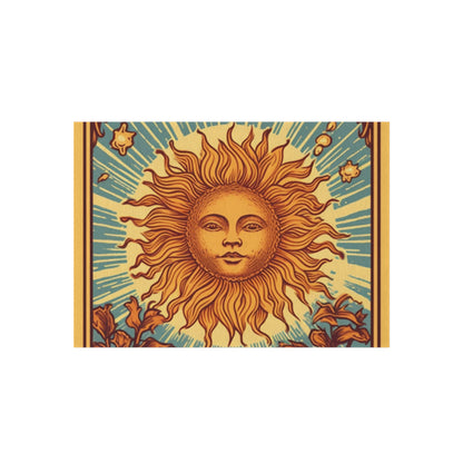 Sun Tarot Card Symbol of Growth, Life, and Radiance - Outdoor Rug