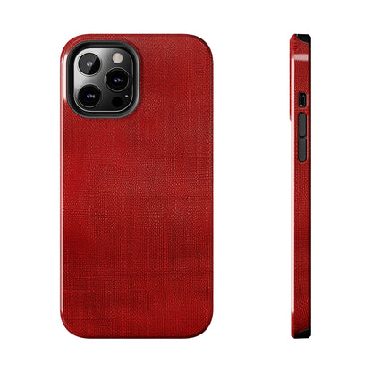 Juicy Red Berry Blast: Denim Fabric Inspired Design - Tough Phone Cases