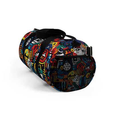 Street Art Inspired Bold Graffiti & Urban Motifs Design Duffel Bag