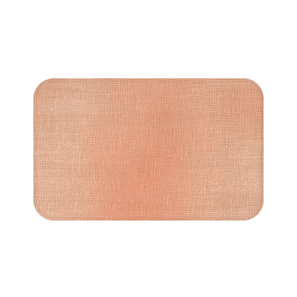 Soft Pink-Orange Peach: Denim-Inspired, Lush Fabric - Bath Mat