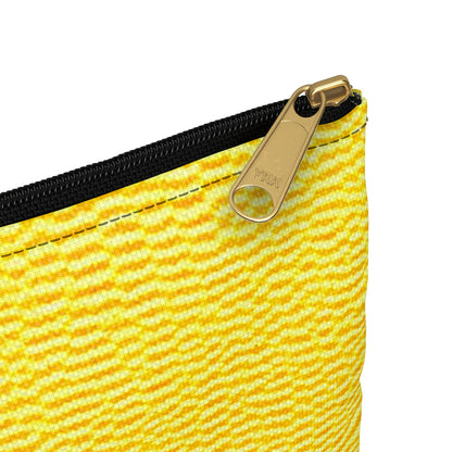 Sunshine Yellow Lemon: tela alegre, inspirada en la mezclilla - Bolsa para accesorios 