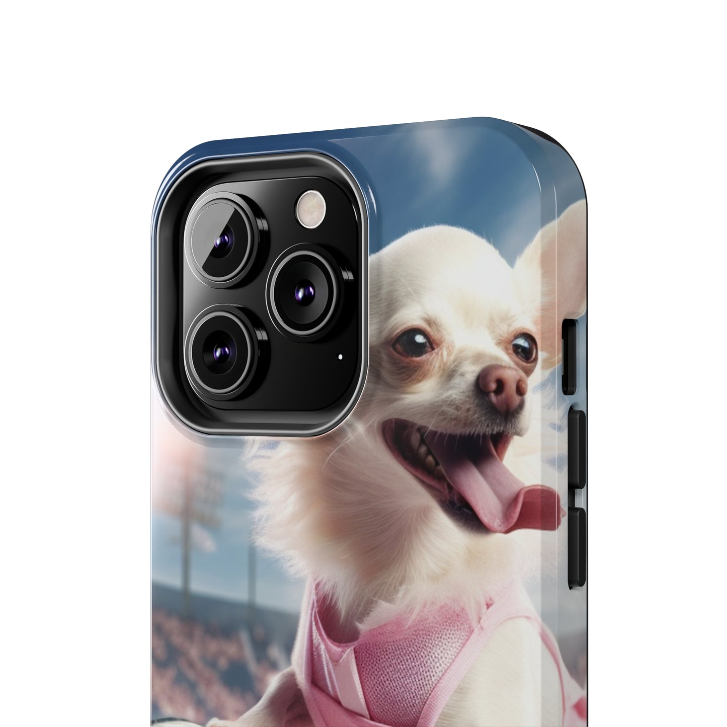 Chihuahua Tennis Ace: Dog Pink Outfit, Court Atheletic Sport Game - Tough Phone Cases