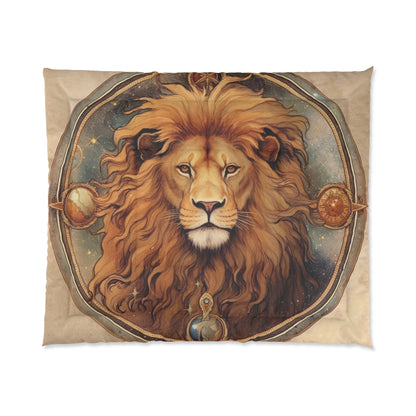 Astrological Leo Sign Vibrant Celestial Cosmic Zodiac - Comforter