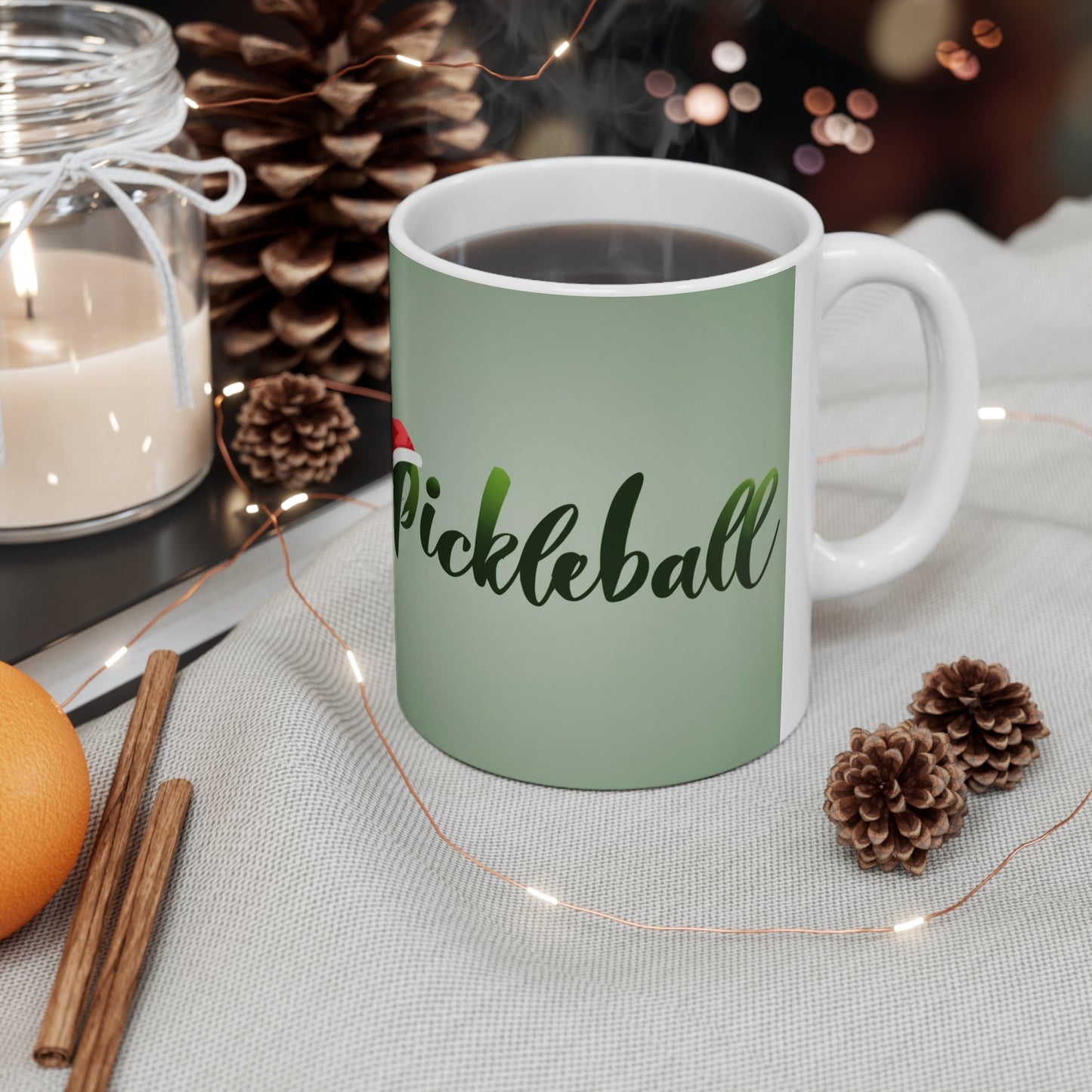 Temporada navideña de Pickleball - Taza de cerámica 11oz 