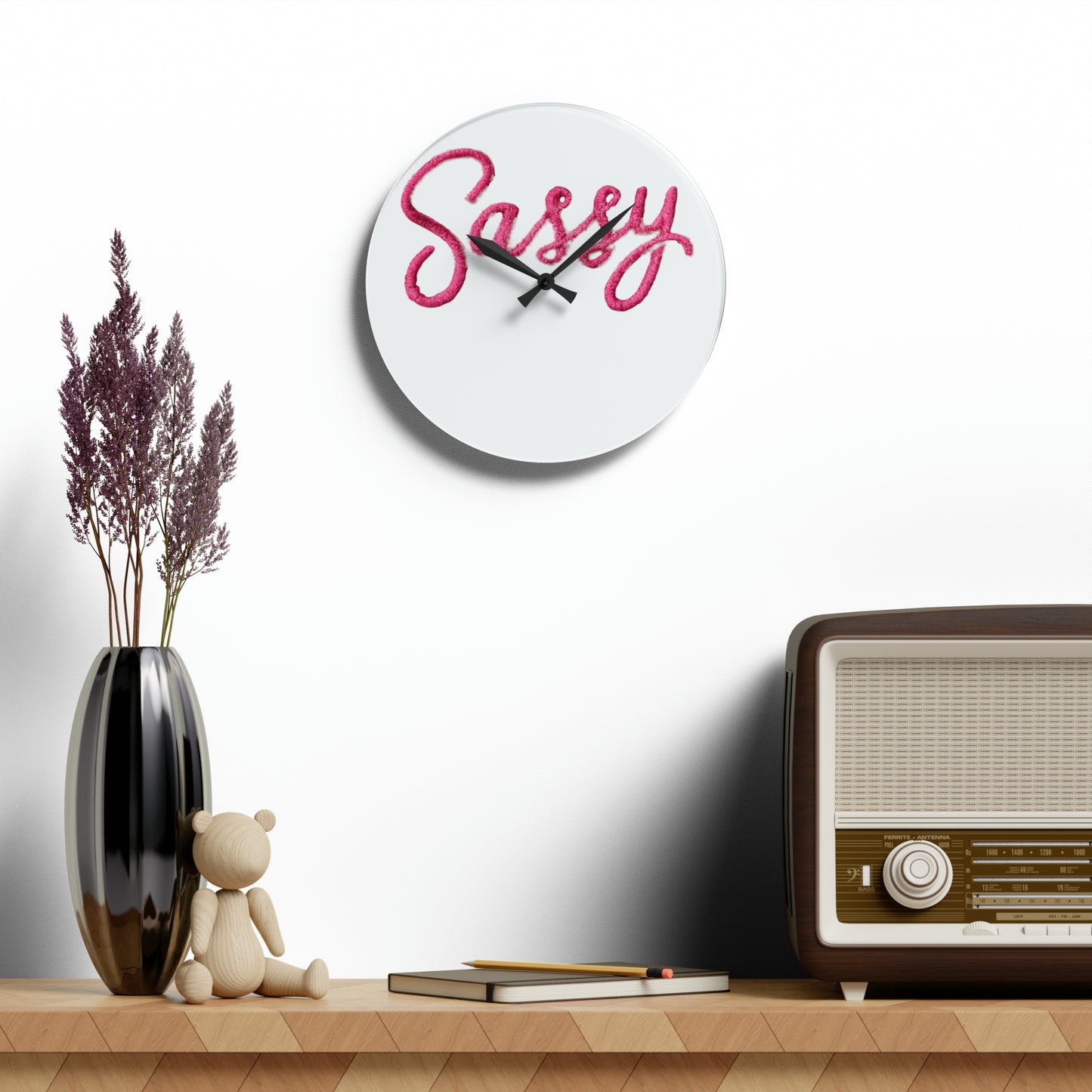 Sassy Acrylic Wall Clock