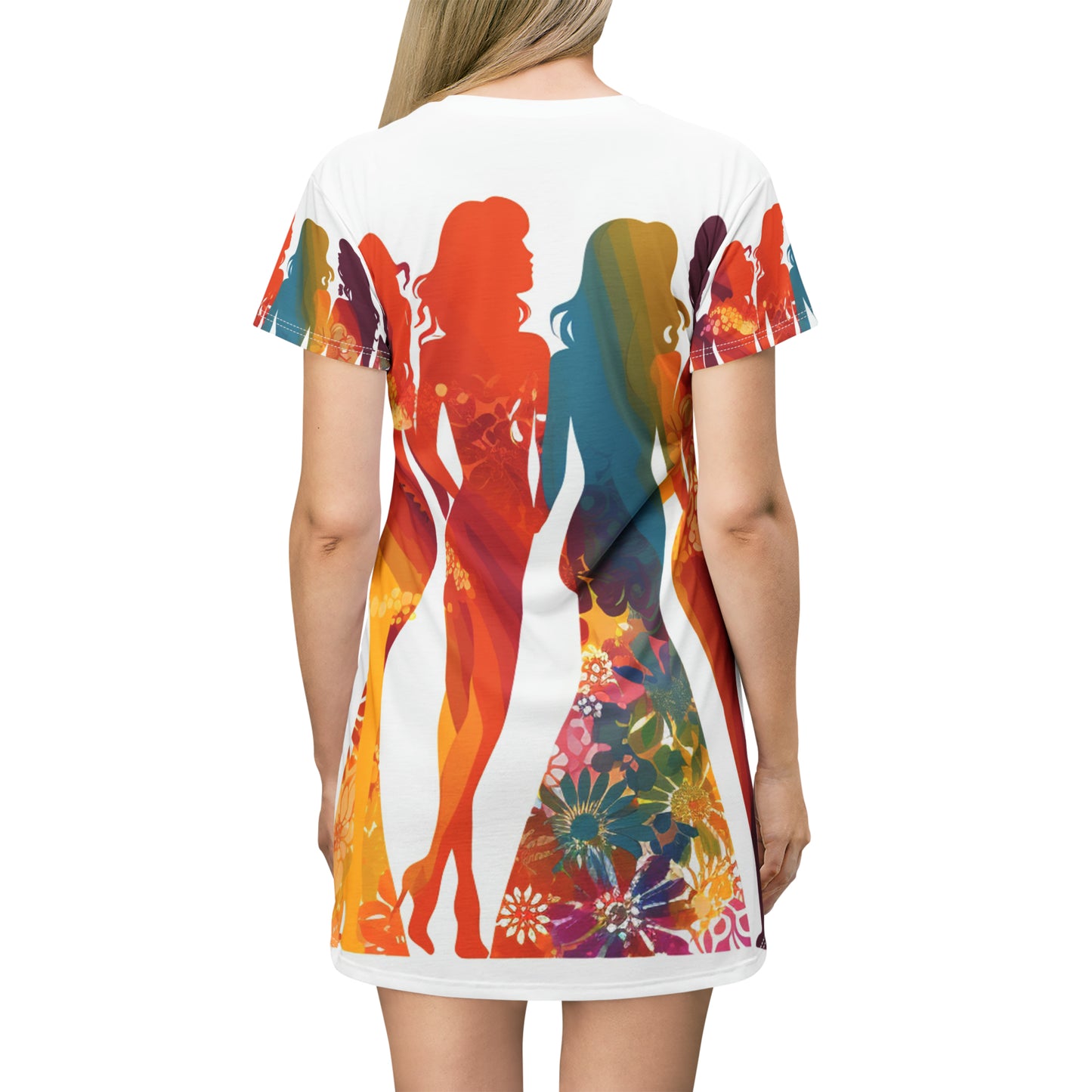 Bride Tribe Bachelorette Bash - Bold & Bright Design - T-Shirt Dress (AOP)