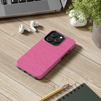 Doll-Like Pink Denim Designer Fabric Style - Tough Phone Cases