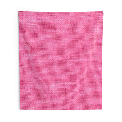 Doll-Like Pink Denim Designer Fabric Style - Indoor Wall Tapestries