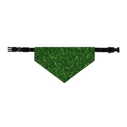 Touch Grass Indoor Style Outdoor Green Artificial Grass Turf - Dog & Pet Bandana Collar