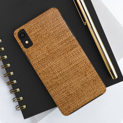 Light Chocolate: Denim-Inspired Elegant Fabric - Tough Phone Cases