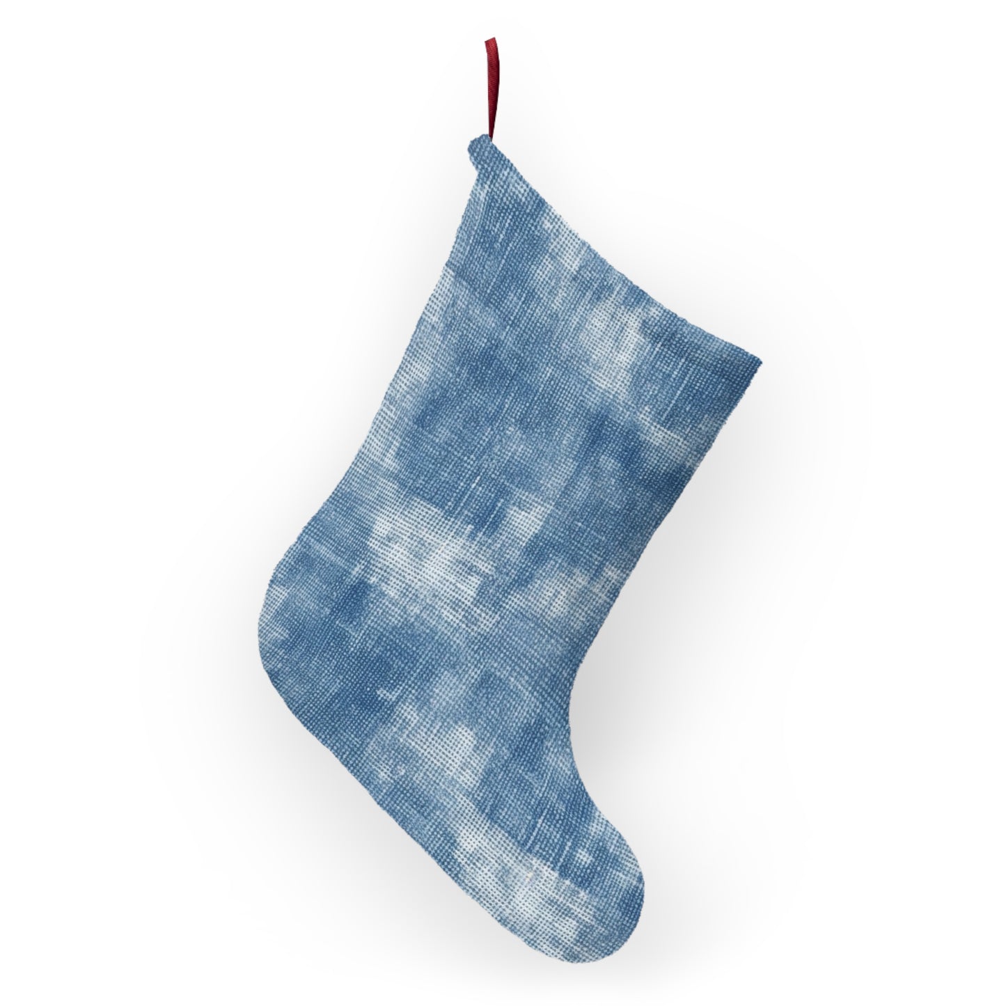 Faded Blue Washed-Out: Denim-Inspired, Style Fabric - Christmas Stockings