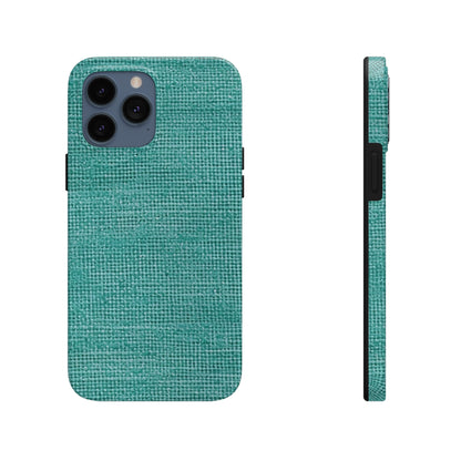 Quality Mint Turquoise Denim Fabric Deisgn, Stylish Material - Tough Phone Cases