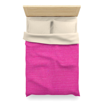 Hot Neon Pink Doll Like: Denim-Inspired, Bold & Bright Fabric - Microfiber Duvet Cover