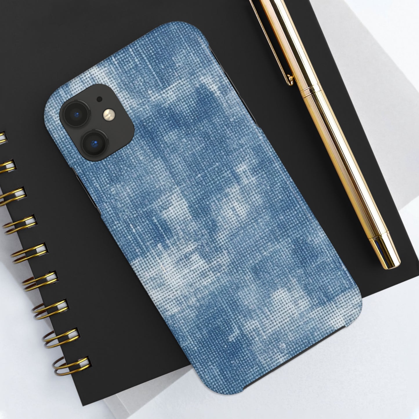 Faded Blue Washed-Out: Denim-Inspired, Style Fabric - Tough Phone Cases