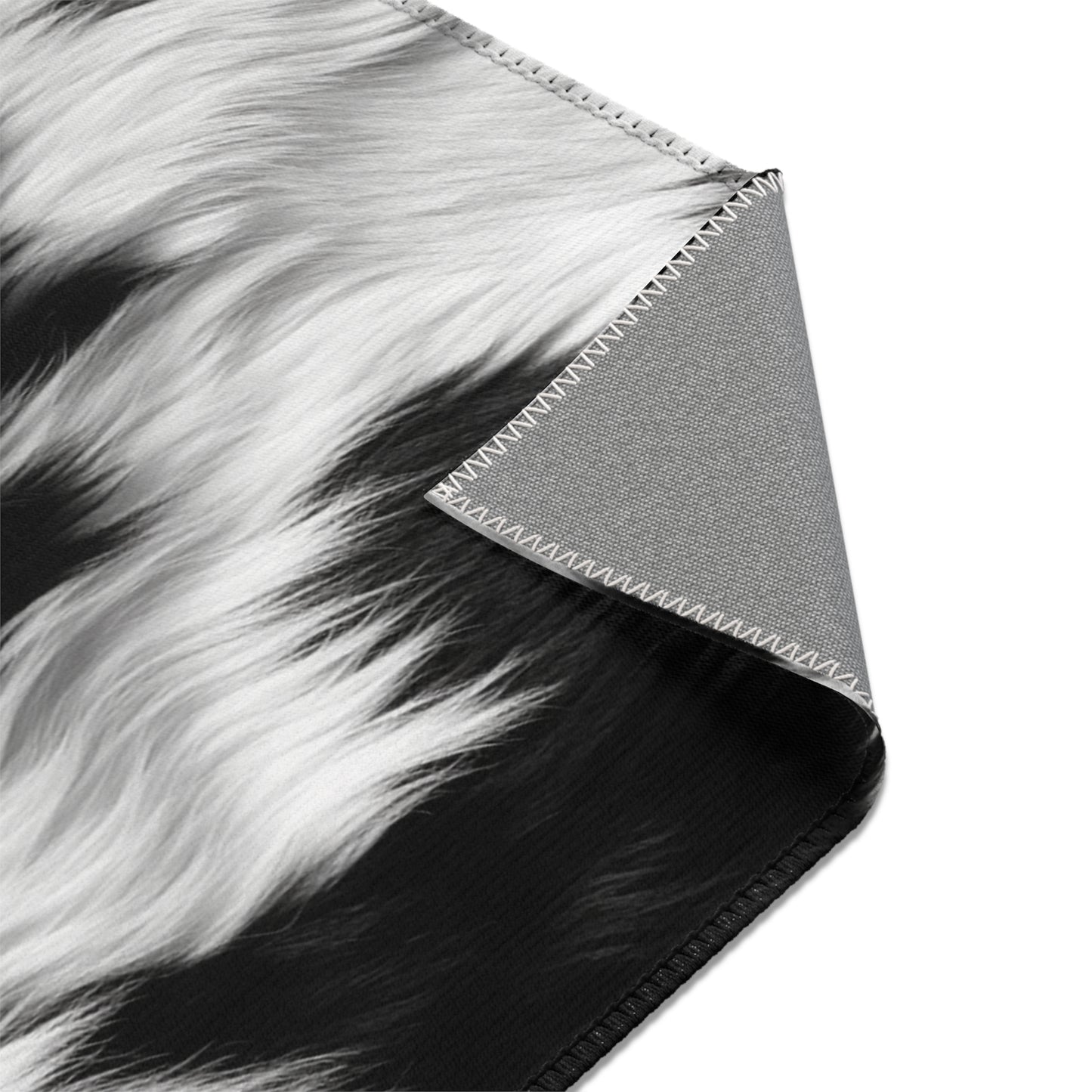 Cowhide on Hair Leather - Black and White - Designer Style - Area Rugs