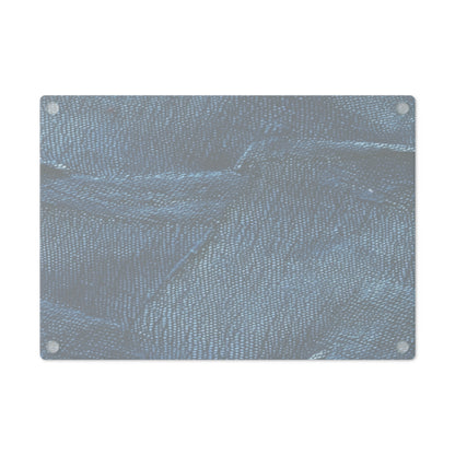 Dark Blue: Distressed Denim-Inspired Fabric Design - Cutting Board