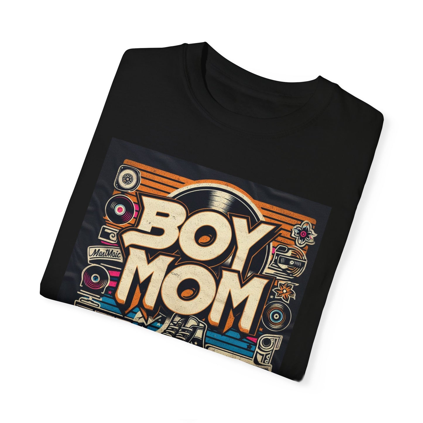 Boymom Design Shirt, Retro Oldies Classic, Gift for Boy Mom, Unisex Garment-Dyed T-shirt