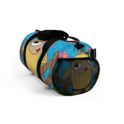 Llama Lovers: Heart and Animal Design Graphic Duffel Bag