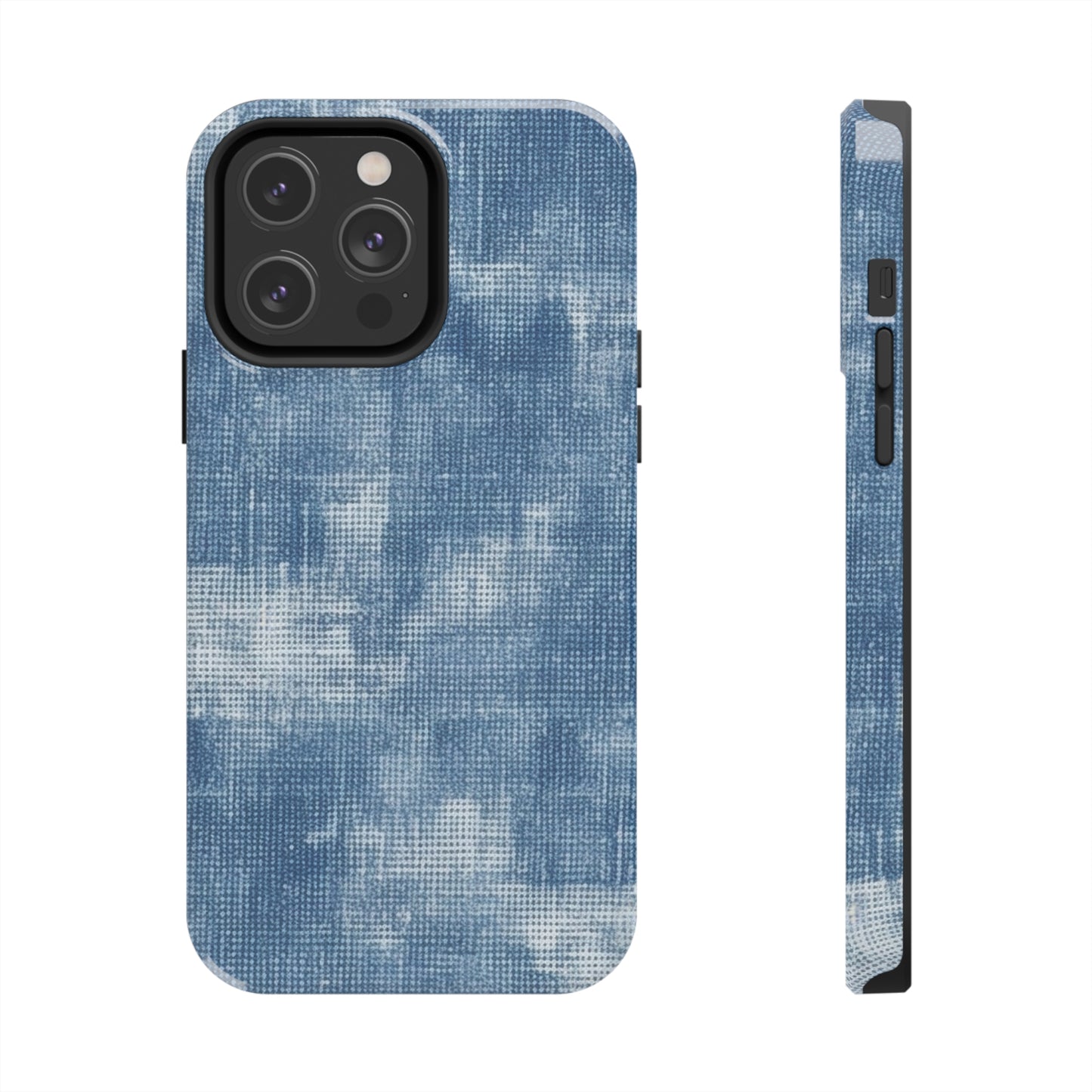 Faded Blue Washed-Out: Denim-Inspired, Style Fabric - Tough Phone Cases