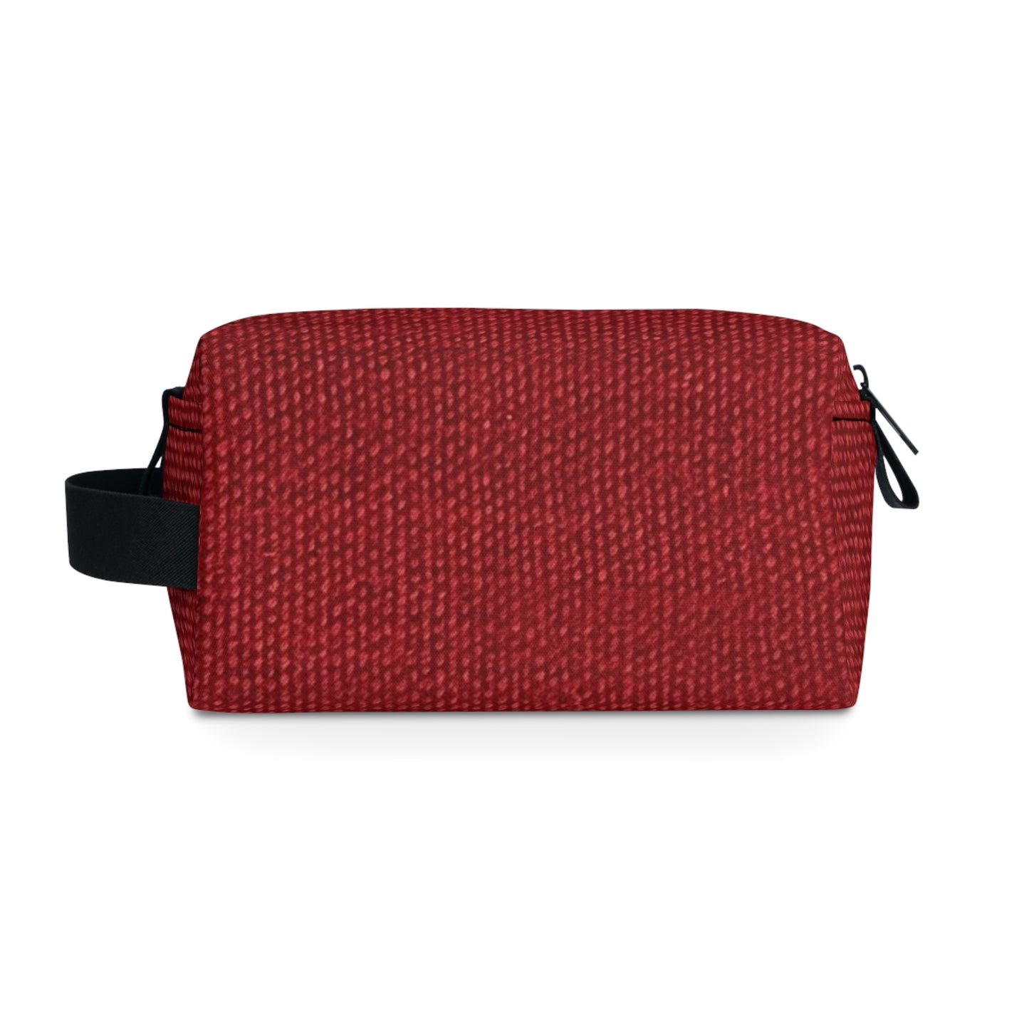 Bold Ruby Red: Denim-Inspired, Passionate Fabric Style - Toiletry Bag