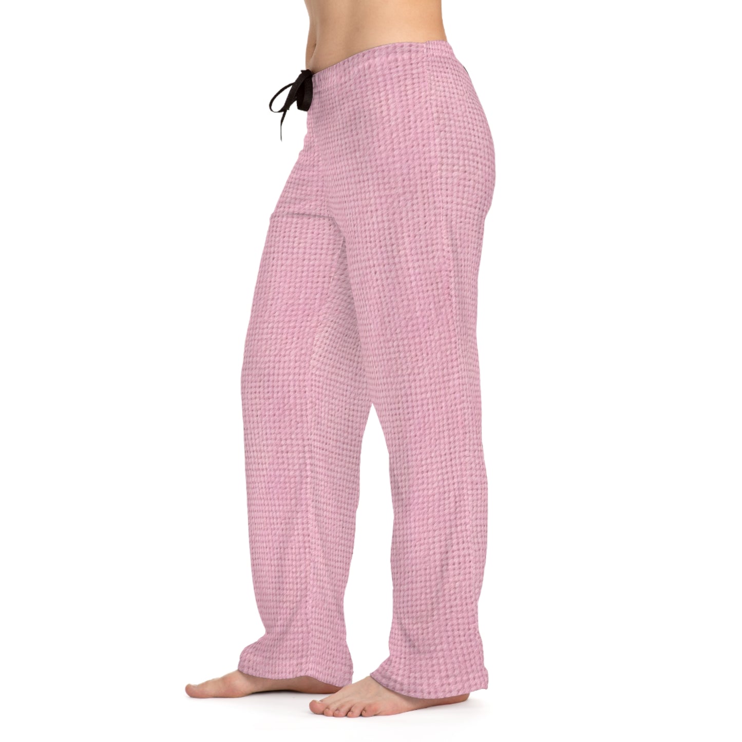 Blushing Garment Dye Pink: Denim-Inspired, Soft-Toned Fabric - Women's Pajama Pants (AOP)